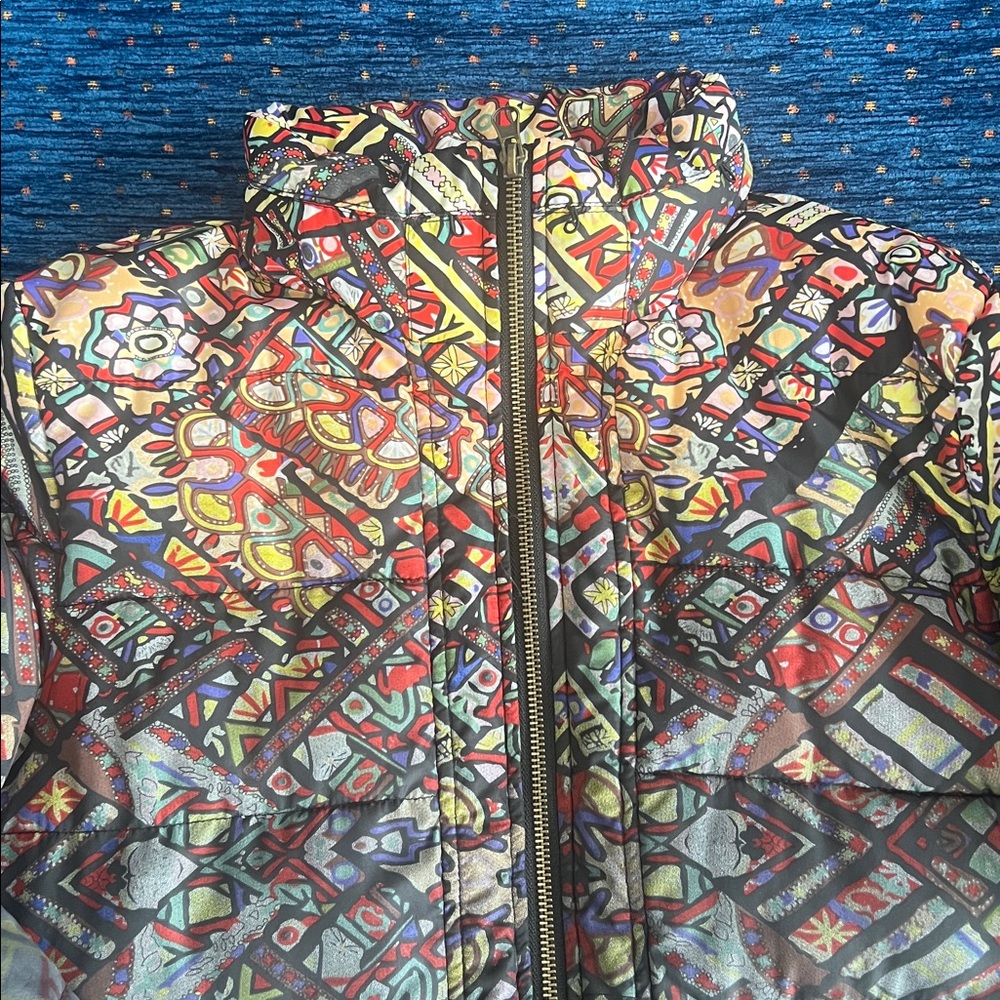 Desigual Multicolor Graphic hombre Puffer Jacket, size 44 - Picture 5 of 11